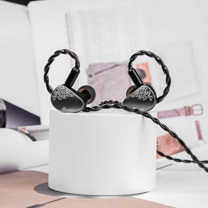 Kiwi Ears Cadenza II in Ear Monitor, 10mm Titanium Dynamic Driver IEM Earphone + Kiwi Ears SONICAP Waterproof IEM Hard Case