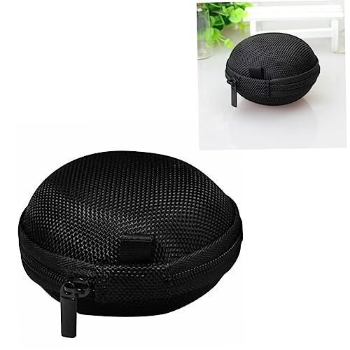 Waterproof Earphone Storage Box Portable Protective Case for Headphones and Data Cables Travel Organizer for Electronics (Black)
