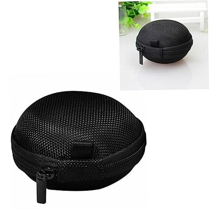 Waterproof Earphone Storage Box Portable Protective Case for Headphones and Data Cables Travel Organizer for Electronics (Black)