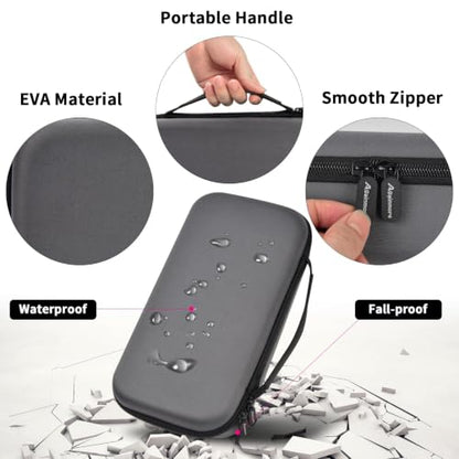 Wireless Microphone Case Compatible with JBL Wireless Two Microphone System, Handheld Dual Mic Travel Bag for Singing or Karaoke for Receivers, Adapters, AA Batteries - color: Grey