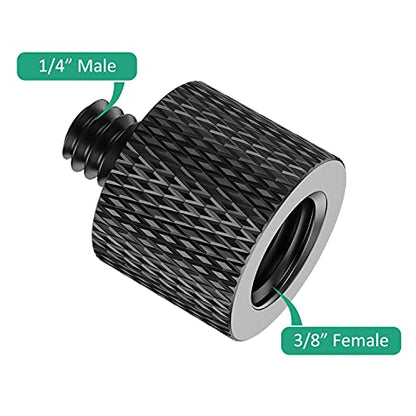 1/4 to 3/8 Tripod Screw Adapter 8 Pcs 1/4 Male to 3/8 Female and 3/8 Male to 1/4 Female Camera Screw Adapter for Camera Mount Tripod Stand Microphone Stand Mic Mount - color: 1/4 & 3/8