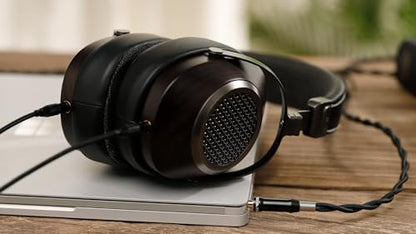 SIVGA Anser HiFi Open-Back Wooden Over-Ear Wired Headphones, 50mm Driver | Solid wood earcups, 3.5mm detachable cable, soft earpads, adjustable headband, powerful clean bass, wide soundstage