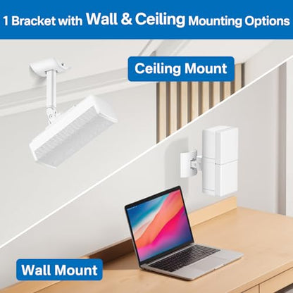 Angle Adjustable Wall Mount for Bose Speaker - Ceiling & Wall Mount for UB-20 Series II, SoundTouch, CineMate, Lifestyle, Acoustimass, Cube Surround Bracket, White - color: White