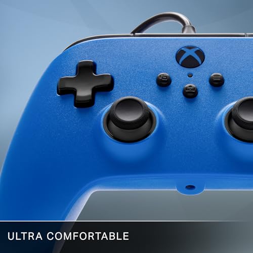 PowerA Symmetric Wired Controller for Xbox Series X|S - Blue, Officially licensed, Inline Thumbstick Layout, Windows 10/11 compatible, Dual Rumble Motors, Impulse Triggers, 3.5 mm Audio Jack - style: Blue Symmetric