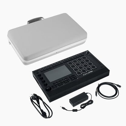 GEEKRIA Audio Interface Carrying Case, Compatible with Akai Professional MPC Live III, EVA Hard Shell Portable Travel Bag (Light Gray) - color: Light Gray