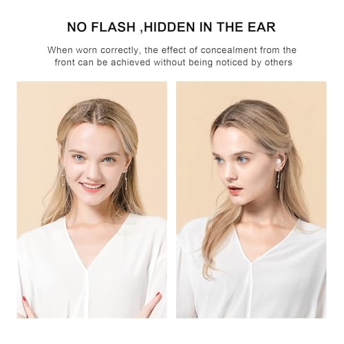 Xmenha Smallest Invisible Earbuds Wireless Ear Buds Bluetooth in Ear Mini Discreet Small Tiny Earpiece Sleep Earbuds Hidden with Charging Case Headphones for Small Ears Work Sleeping Android White - color: White