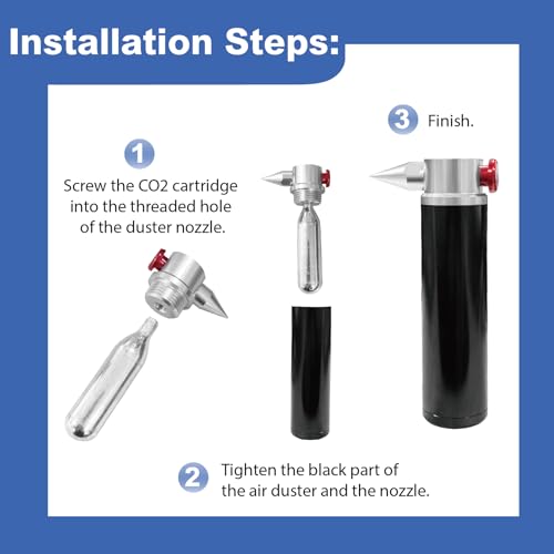 CO2 Compressed Air Duster,Colorless,odorless,Non Flammable | Free of Bitterness Agents and Residue,Strong Airflow,Safely Cleans Optics,Electronics,Precision Equipments