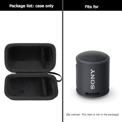 FBLFOBELI Hard Case Compatible with Sony SRS-XB100/SRS-XB12/SRS-XB13 Extra Bass Portable Waterproof Speaker (Case Only) (Black) - color: Black