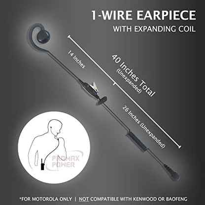 PROMAXPOWER 1-Wire C-Shape Swivel Earpiece with PTT for Motorola CP200D - size: 1-Pack