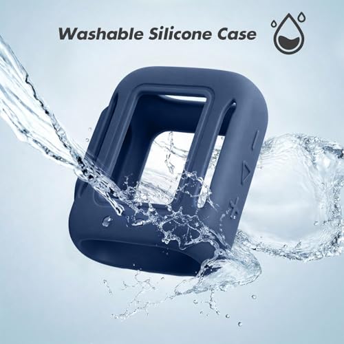 Silicone Protective Cover for JBL Go 5 | Anti-Fingerprint & Sweatproof Case, Shockproof Bumper Skin with Precise Cutouts, Portable Speaker Sleeve - color: Navy Blue