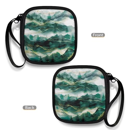 Green Portable Wireless Headphone Case, Earphone Storage Bag Carrying Case, Earbud Holder with Handle - color: Green