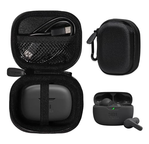 Case for JBL Vibe Beam True Wireless Noise Cancelling Earbuds (Black) - color: Black