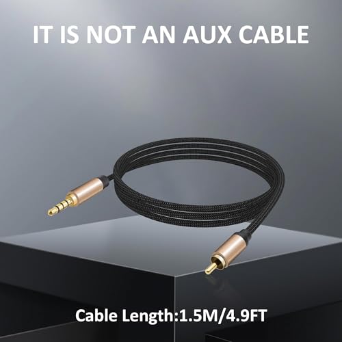 1/8inch 3.5mm TRRS to RCA Digital Coaxial Audio Cable Adapter