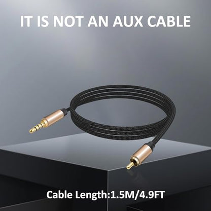 1/8inch 3.5mm TRRS to RCA Digital Coaxial Audio Cable Adapter