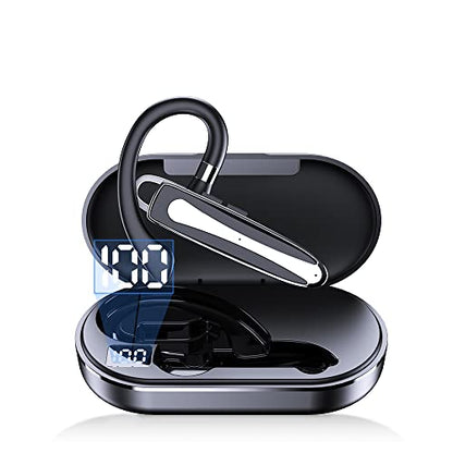 Bluetooth Headset, Wireless Bluetooth 5.0 Earpiece Hands-Free Earphones with Stereo Mic,8 Hrs Play time, Compatible iPhone Android Cell Phones Driving, Business, Office
