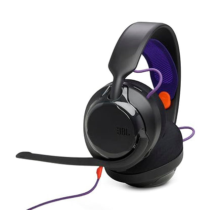 JBL Quantum 250 Wired Gaming Headset Spatial Sound Mic - Black | Plug And Play 3.5mm Connection For PC, Xbox, PlayStation, Switch, With Detachable Boom Arm And Lightweight Over Ear Comfort - color: Black