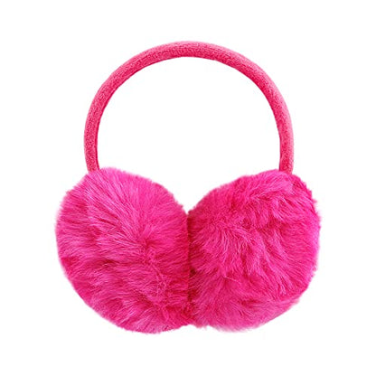 POXIMI Women Winter Earmuffs Girl Ski Adjustable Ear Covers for Kid Cute Bow Ear Warmer Outdoor Earmuff Fleece Lining - color: C-rose
