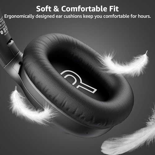 Riibox Y7Pro Active Noise Cancelling Headphones, Wired Wireless ANC Headset | Over Ear Headphones Bluetooth 6.0, 100H Playtime, LDAC Hi-Res Audio, Custom EQ via App, Comfort Fit for Home Office Travel
