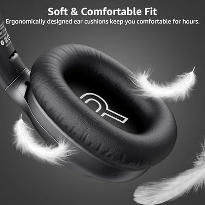 Riibox Y7Pro Active Noise Cancelling Headphones, Wired Wireless ANC Headset | Over Ear Headphones Bluetooth 6.0, 100H Playtime, LDAC Hi-Res Audio, Custom EQ via App, Comfort Fit for Home Office Travel