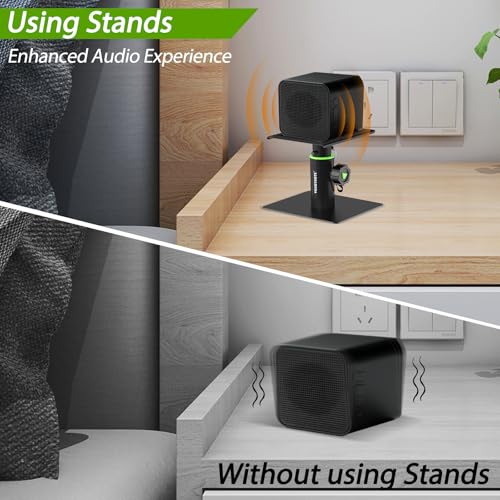 Vondynote 2-Pack Studio Monitor Stand Small 6" Tall Tablet Stand Holders | Desktop Speaker Stands, Height Adjustable, For Small Speakers, Projector, HiFi, Bluetooth Speakers - color: Standard