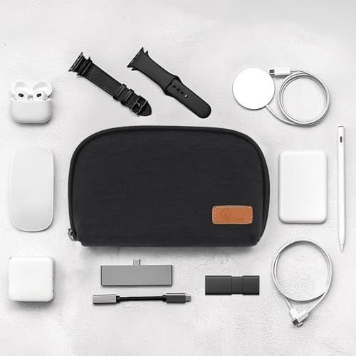 E-Tree Small Tech Pouch (7.8" x 5"),Travel Electronics Organizer Case