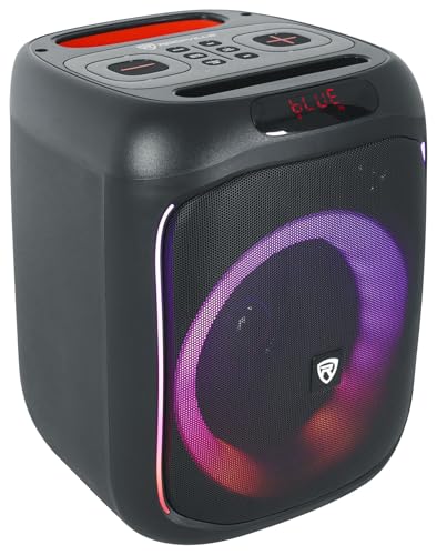 Rockville ROCKBOX PRO V2 150W Portable Bluetooth Speaker, LED Party Lights, TWS Pairing, Mic Input, for Outdoor Events and Karaoke | 12-Hour Rechargeable Battery, 150W Peak, 40W RMS. Bluetooth 5.1, TWS Pairing, USB/AUX/Mic Inputs, 40ft Wireless Range