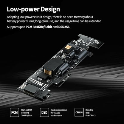 YINYOO TRI TK1 USB C DAC Headphone Amp Mini Amplifier, USB C to 3.5mm 4.4mm Amp with Dual CS43131 Decoder, Headphone Splitter Portable IEM DAC for KZ ZS10 PRO in Ear Monitor (Lighting-Jack - style: Lighting-Jack