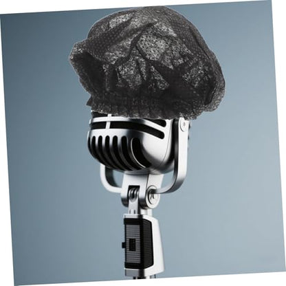 Kisangel 200pcs Mic Clean Covers: Disposable Protective Microphone Sleeves With Noise Reduction Non Woven For Recording Room Shared