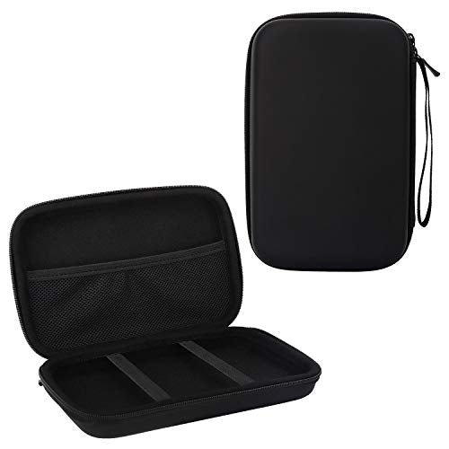 MoKo 7-Inch GPS Carrying Case for Garmin, Tomtom & Magellan, Black | Shockproof EVA Shell, Soft Velvet Lining, Elastic Strap, Mesh Pocket Storage, Zipper Closure for Travel Protection