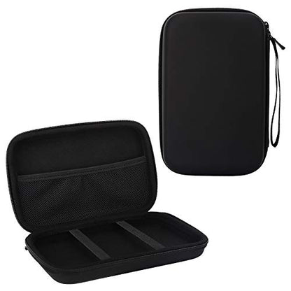 MoKo 7-Inch GPS Carrying Case for Garmin, Tomtom & Magellan, Black | Shockproof EVA Shell, Soft Velvet Lining, Elastic Strap, Mesh Pocket Storage, Zipper Closure for Travel Protection