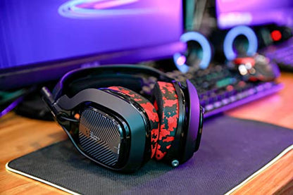 WC Freeze A40 - Hybrid Fabric Cooling Gel Earpads for Astro A40 TR | Made by Wicked Cushions | Improved Durability, Thickness & Sound Isolation | Red Camo - color: Red Camo