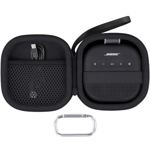 Hard Case for Bose SoundLink Micro 2nd Gen Portable Bluetooth Speaker | Protective Storage Box, Portable Carrying Box, Smooth Zipper, Zippered Closure, Travel-ready, Black Case - color: Black Case