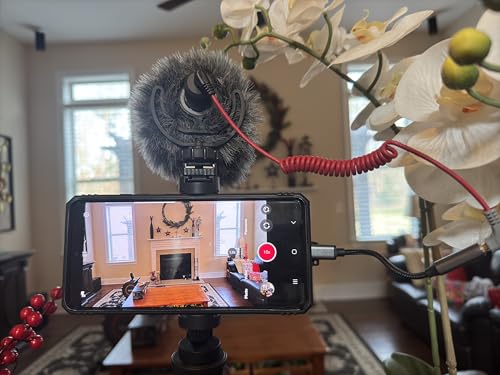 USB C to Aux & TRS to TRRS Microphone Patch Cable Mic Cord Set Compatible with iPhone15/16, Samsung, LG, Pixel, Moto, Mac, Laptop for Rode SC7, VideoMic, VideoMicro Go, BOYA & Other External Mic