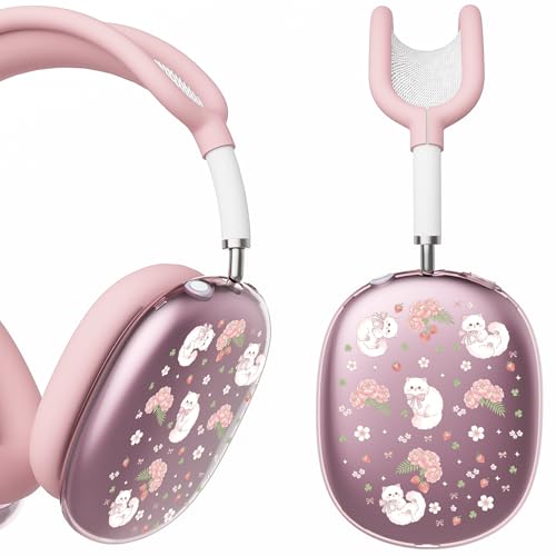 for AirPods Max Headphones Kawaii Cat Ear Covers for AirPods Max 2 - color: Cat E/Pink