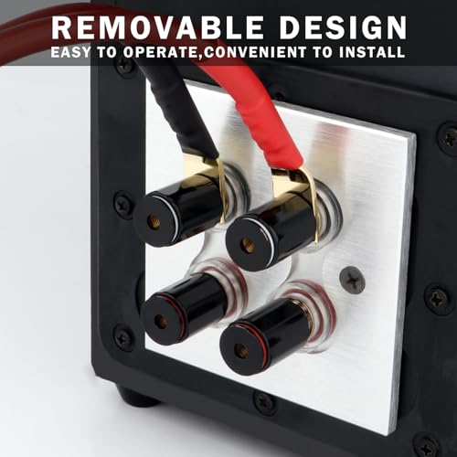 5 Pairs 8 GA Copper Spade Crimp Terminals for Speaker Wire | Crimp Connectors for Power & Ground Wires, Fork & Spade Connectors for Audio Systems, Amplifier, Car Audio Installation