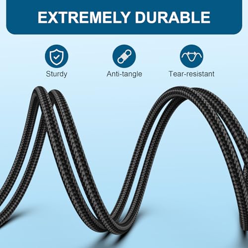 HyperX Cloud Alpha Replacement Cable - Compatible with Cloud Alpha, Mix, Flight, Logitech G633, G933 Gaming Headsets - 3.5mm Audio Cable with Mute & Volume Control (No Mic, 4.9ft) - style: 4.9FT