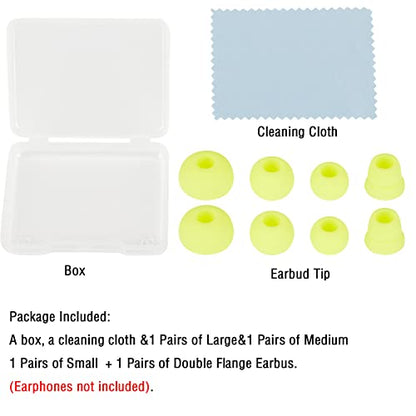 4 Pairs Silicone Replacement Earbud Tips Earbud Cap Compatible with Powerbeats 1/2/3 Wireless Beats by Dre Headphones,Ear Bud Tips(Yellow) - color: Yellow