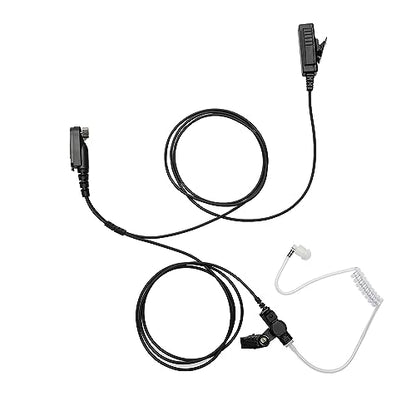 2-Wire Earpiece Compatible with Tait TP9400 TP8100 | 2-Wire Covert Tube, Quick-Disconnect, Kevlar PU; Compatible with Tait TP9500 TP3300