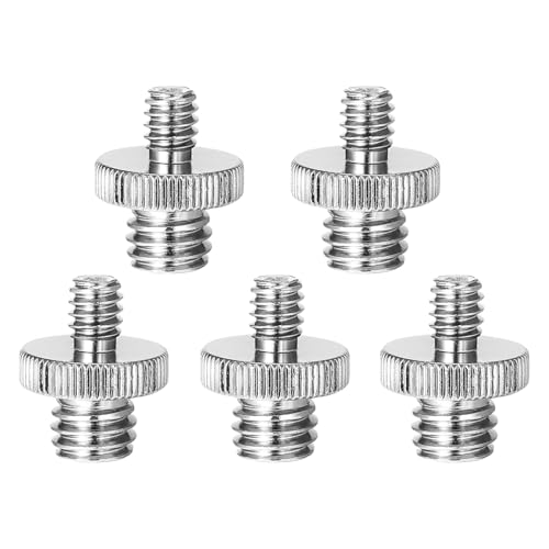 5 Core 3/8 to 1/4 Adapter 5Pcs Camera Mount Durable Tripod Screw Adapter for DSLR Monopod Microphone & Lighting 1/4 to 3/8 Screws Set - 1/4M-3/8M Camera Screw 5Pcs