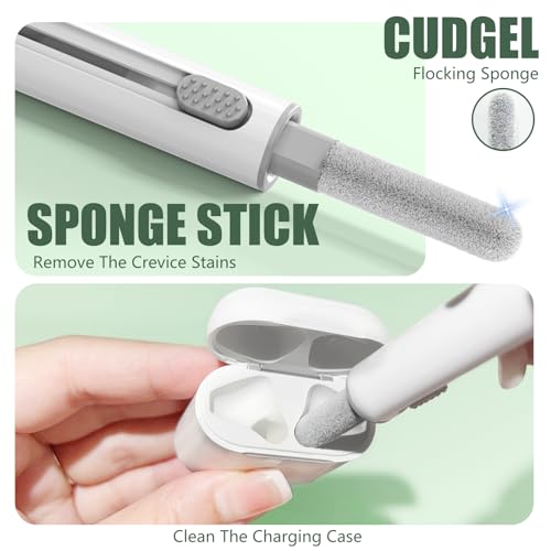 Inesore for Airpod Cleaner Kit,3-in-1 Multi-Function Cleaning Kit Pen Keyboard Cleaning Kit,32-in-1 Multi-Function Cleaner Tool for All Phone Laptop iPhone Device Charging Port