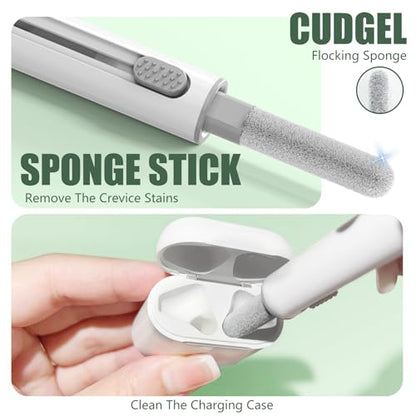 Inesore for Airpod Cleaner Kit,3-in-1 Multi-Function Cleaning Kit Pen Keyboard Cleaning Kit,32-in-1 Multi-Function Cleaner Tool for All Phone Laptop iPhone Device Charging Port