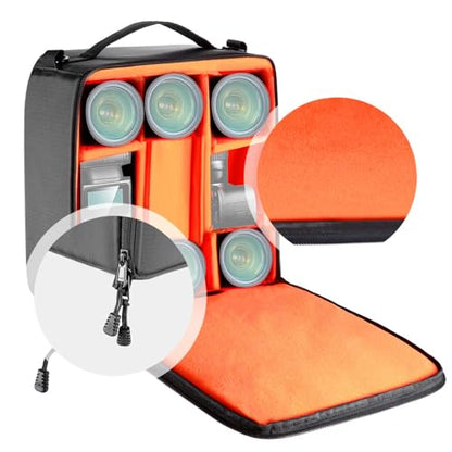 Neewer® Flexible Partition Camera Padded Bag Insert Protection Handbag for SLR DSLR Mirrorless Cameras and Lenses,Flash Light,Radio Trigger,Battery and Charger,Cables and Other Camera Accessories | For SLR, DSLR, Mirrorless Camera, Lens, Flash Light, Radi