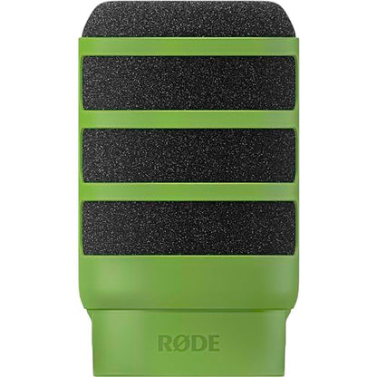 Rode PodMic Cardioid Dynamic Broadcast Microphone with WS14 PodMic Pop Filter - Green