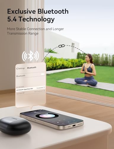 JOYROOM Open-Ear Wireless Earbuds Bluetooth 5.4 Headphones Sport IPX4 Waterproof Ear Buds for During Running/Workout Black