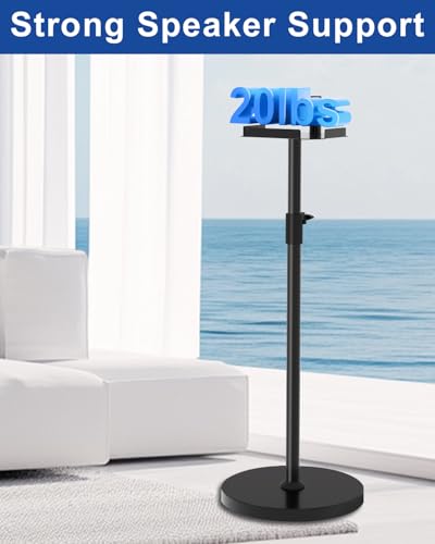 Pack of 2 Height Adjustable Speaker Stand for Bose S1 Pro/S1 Pro Plus Floor Stand, Extends 45" to 54", Holds up to 20LBS, Heavy Duty Speakers Stands for Bose, with Screws