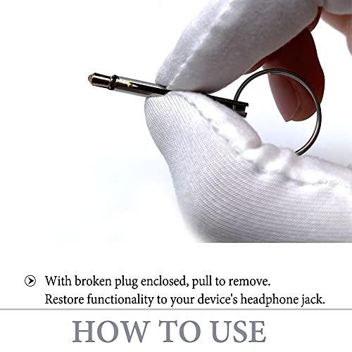 Headphone Plug Extraction Tool- Remove Broken Headphone Plug from Headphone Jack of Mobile Devices - color: 6 pcs