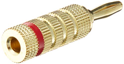 Monoprice 121821 24k Gold Plated Speaker Banana Plugs, Closed Screw Type (12 Pairs) - size: 12 Pairs