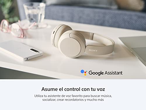 Sony WH-CH520 Wireless Bluetooth On-Ear Headphones with Microphone, Up to 50 Hours Battery Life with Quick Charge Function, Includes USB-C Charging Cable - White - International Version (No Warranty) - color: White