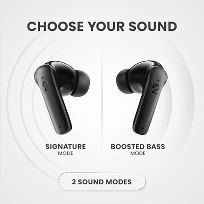 Back Bay Audio iPhone + Android Wireless Earbuds Bluetooth, Sweatproof | Ultra-Sleek Small Sports Earphones with Wireless Mic, Wireless Air Buds For iPhone iOS, Bluetooth Ear Buds Earphones - color: Black