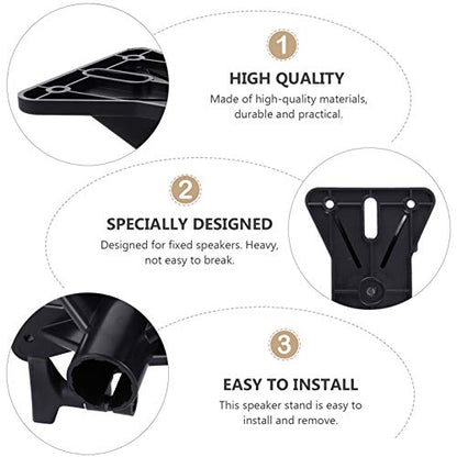EXCEART 2PCS Speaker Mounting Clamp Bracket, Heavy Duty 50KG Load PA Speaker Adapter for Light Stand/Tripod, 35mm Compatible Pole Mount for Studio, Stage, Home Theater (Black)